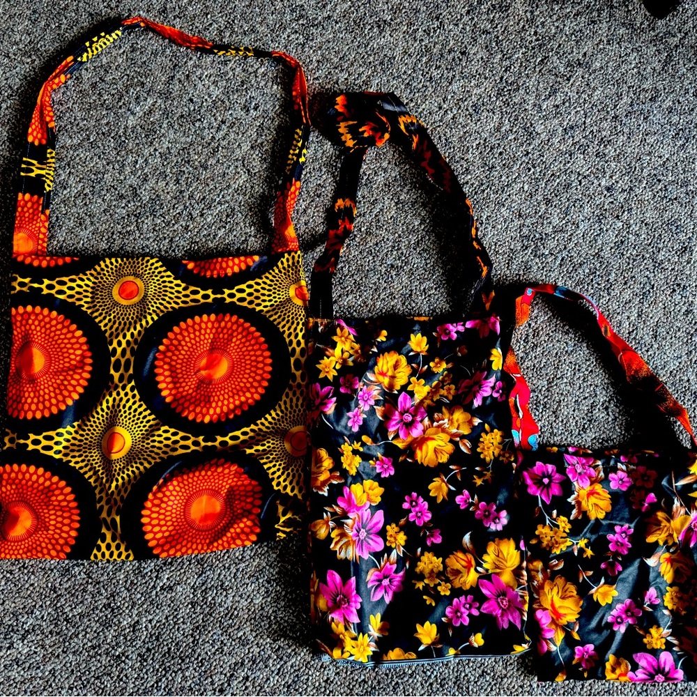 African floral‎ print tote bag